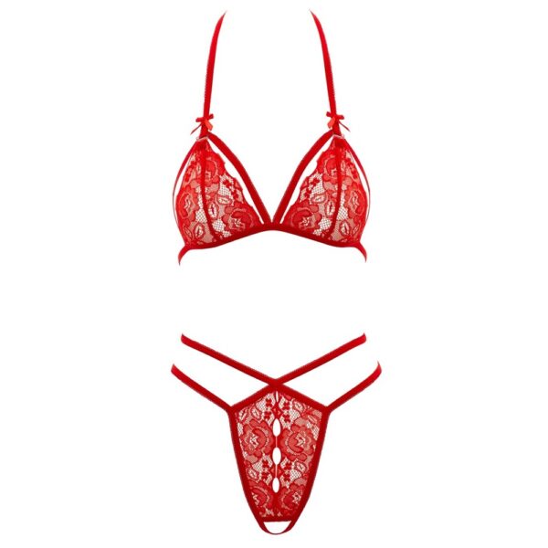 Cottelli Lace Set Red Size: Medium - Image 3