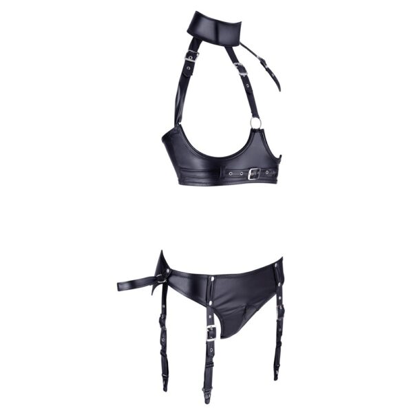 Cottelli Bondage Open Bra And Briefs Size: Large - Image 3