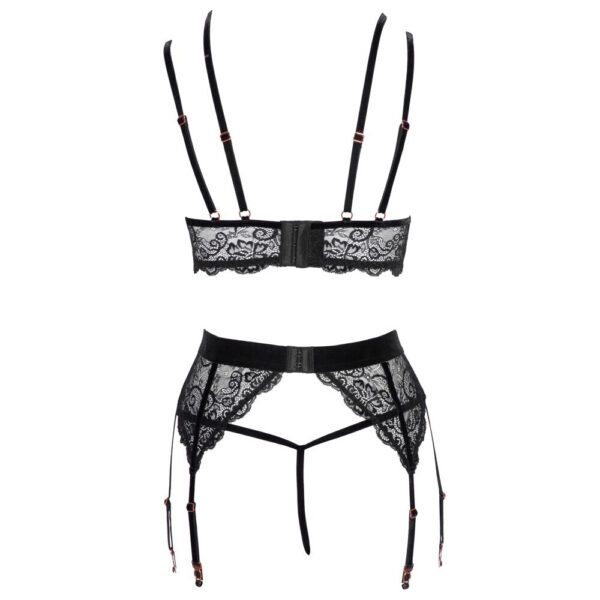 Abierta Fina Lacey Open Suspender Set Size: Large - Image 2