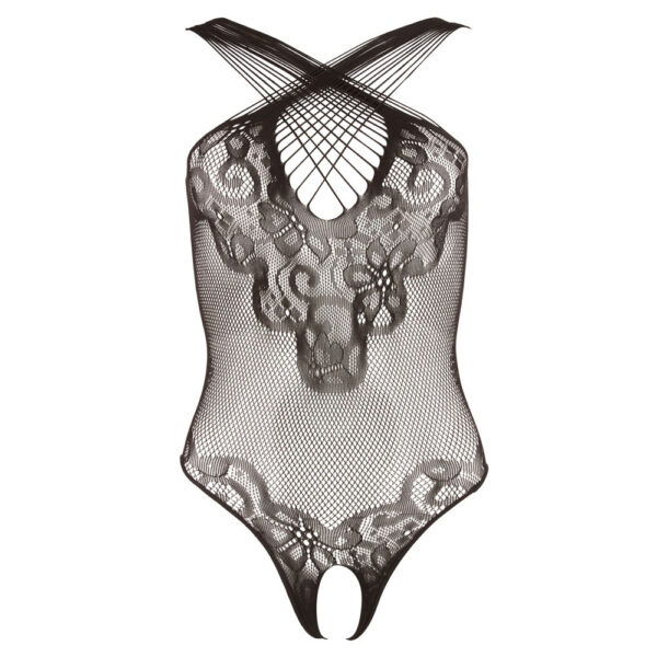 NOXQSE Lace Body Suit With Open Crotch - Image 3