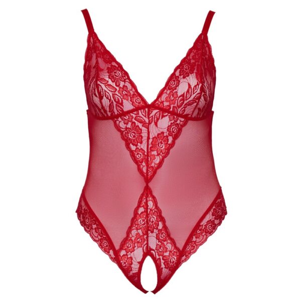 Cottelli Curves Crotchless Body Red Size: XXL - Image 4