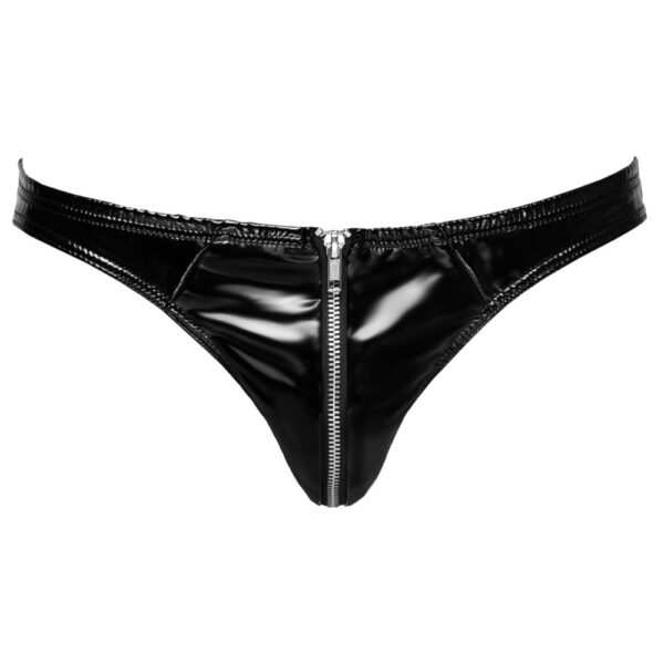 Black Level Vinyl Briefs With Zip Black Size: Small - Image 3