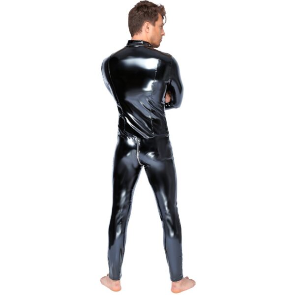 Black Level Vinyl Jumpsuit With Zip Black Size: Large - Image 2