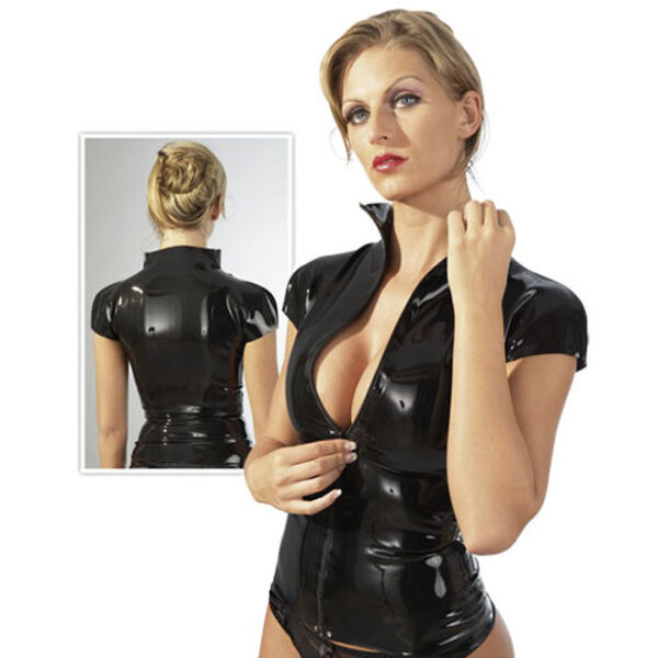 LateX Zip Shirt Size: X Large