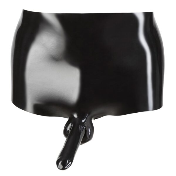 LateX Boxers With Penis Sleeve Black Size: L-XL - Image 3