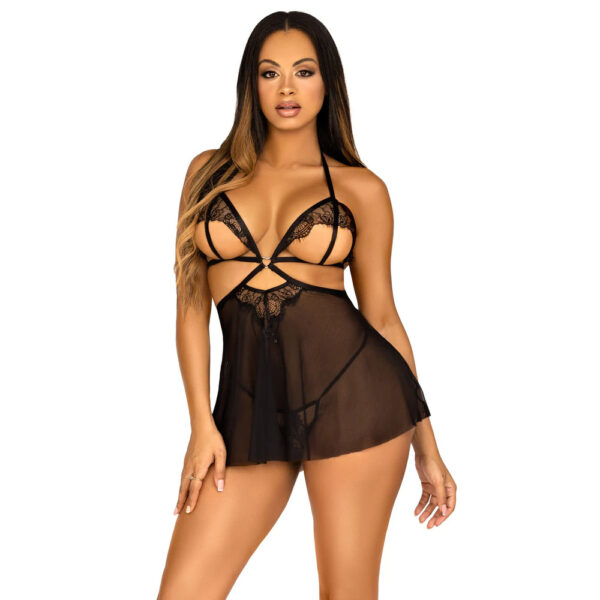 Leg Avenue Open Cup Babydoll And Panty Size: Large - Image 4