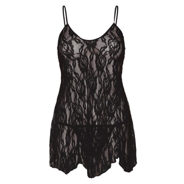 Leg Avenue Rose Lace Flair Chemise Black UK 14 to 18 - Image 2