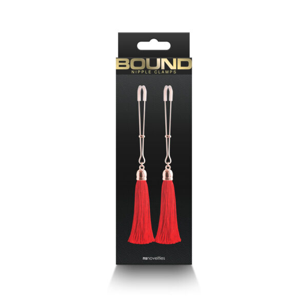 Bound Nipple Clamps Red Tassel - Image 3