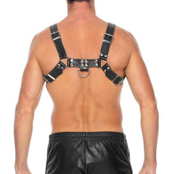 Ouch Chest Bulldog Harness Black Large to Xlarge - Image 2