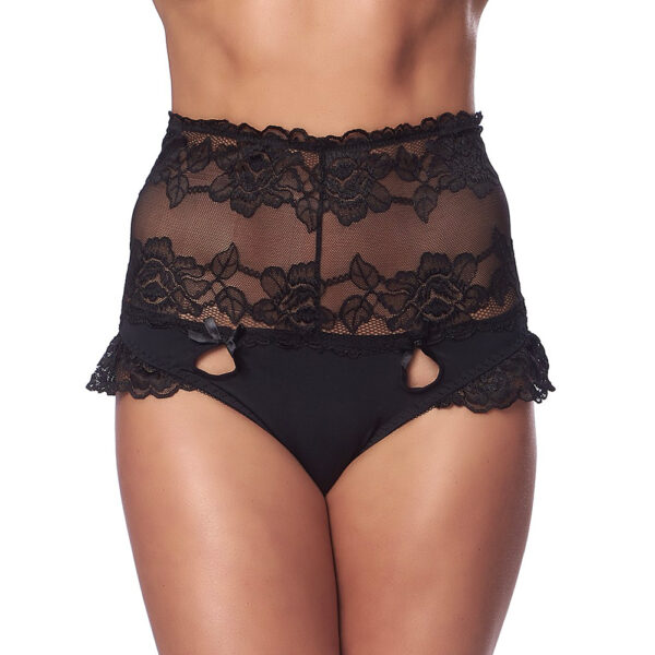 Perfect Fit Black High Waist Panty Size: L-XL