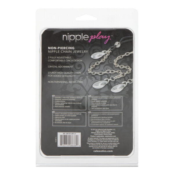 Nipple Play Non Piercing Nipple Chain Jewellery Crystal - Image 2