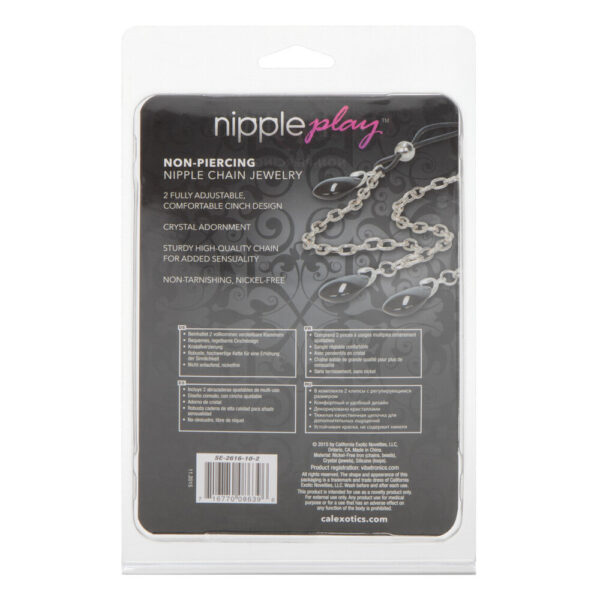 Nipple Play Non Piercing Nipple Chain Jewellery Onyx - Image 3