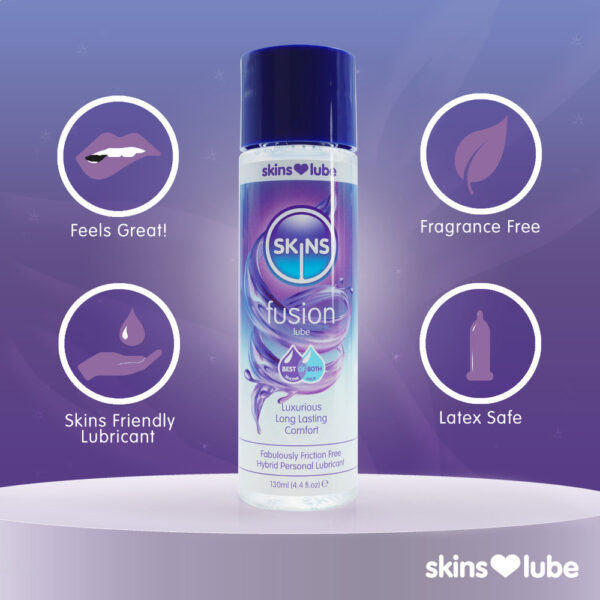 Skins Fusion Hybrid Silicone And Waterbased Lubricant 130ml - Image 4